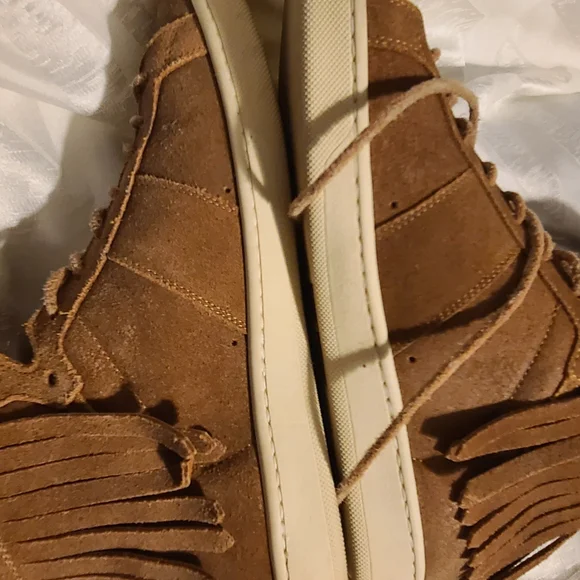 Saint Lauren Brown Suede High-Top Sneakers - Picture 2 of 11